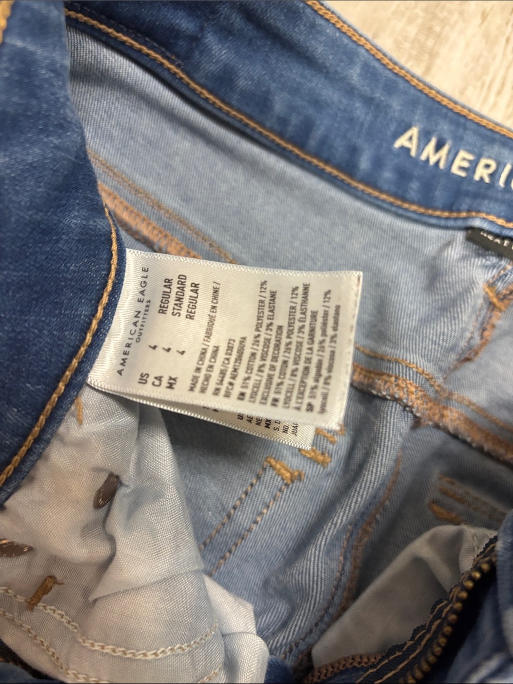 American Eagle Outfitters Women's Distressed Skinny Jeans - Blue - Picture 2 of 3